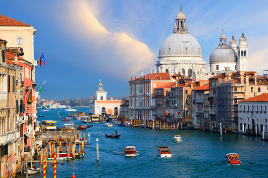 Beautiful view of Grand Canal, Venice, Italy