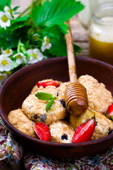 light pot cheese pancakes with bran