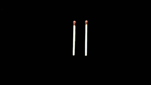 Number count by matchstick. Stop motion animation
