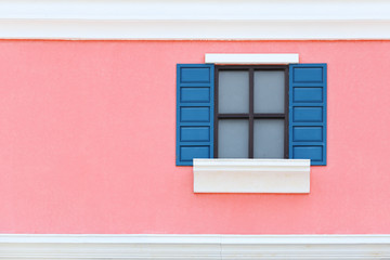 Fototapeta premium Vintage window with wall background