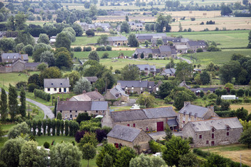 Fototapeta na wymiar Campagna nei pressi di Mont-Saint-Michel
