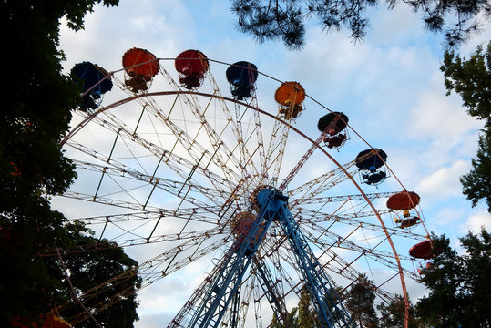 Ferris wheel at the amusement park