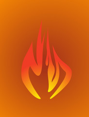 flame symbol, fire design vector illustration