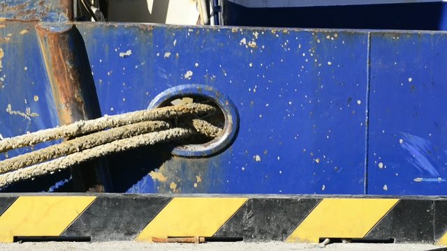 Festmacherleine von einem Fischkutter