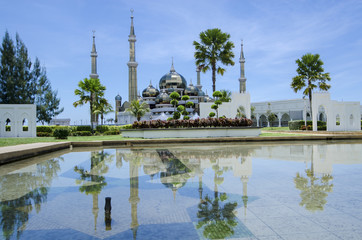 Fototapeta na wymiar Crystal Mosque or Masjid Kristal in Kuala Terengganu, Terengganu
