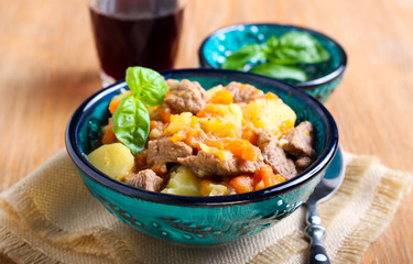 Beef, carrot and potato stew