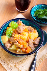 Beef, carrot and potato stew