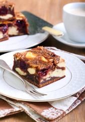Cherry cheesecake marbled brownies