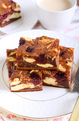 Cherry cheesecake marbled brownies