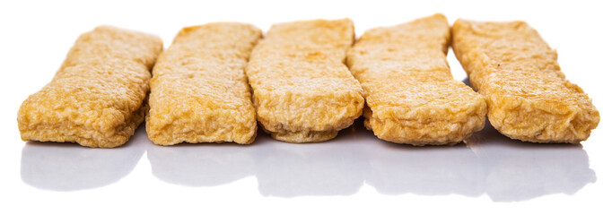 Raw fish fingers or fish stick