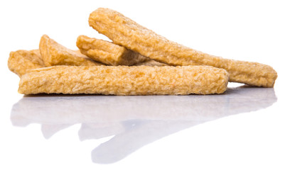 Raw fish fingers or fish stick