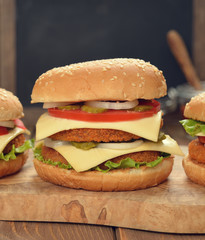 Fresh cheeseburger
