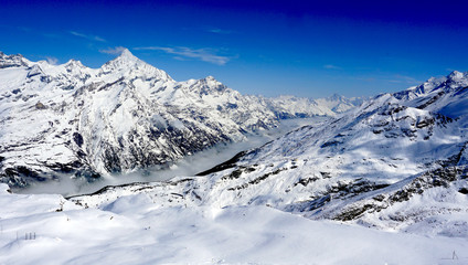 snow alps mountains and mist