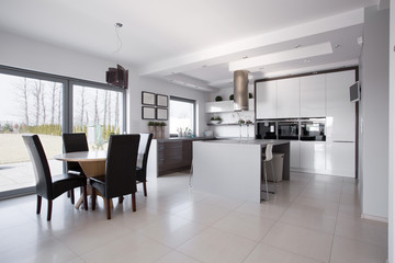 Kitchen with dining hall