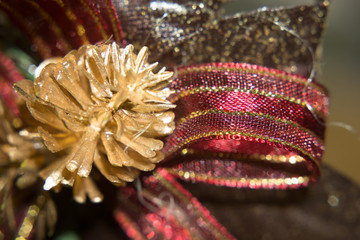 Macro of Christmas Decorations