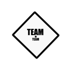 Team black stamp text on white background