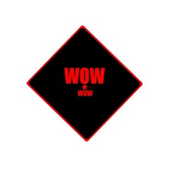 Obraz premium WOW red stamp text on black background