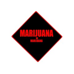 Marijuana red stamp text on black background