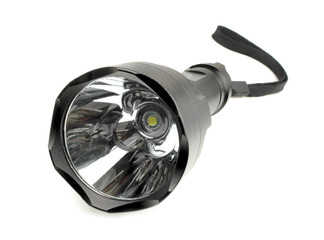LED flashlight isolated on white background
