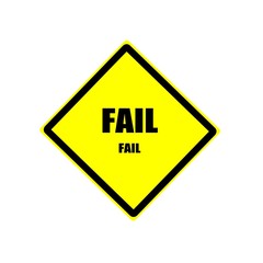 Obraz premium FAIL black stamp text on yellow background