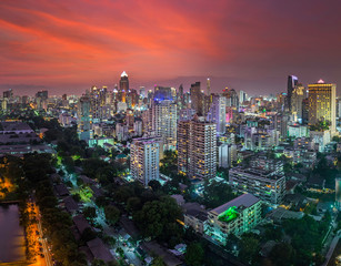 Obraz premium skyline bangkok city