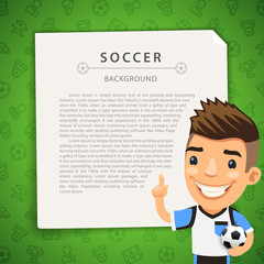 Green Background with Soccer Player