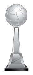 Volleyball Trophy - Crystal Base