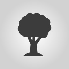 The tree icon. Nature symbol. Flat