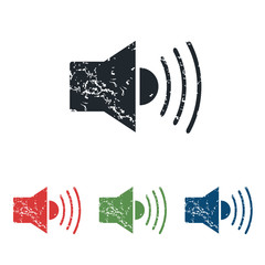 Loudspeaker grunge icon set