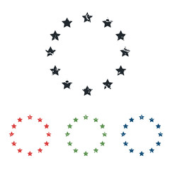 EU symbol grunge icon set