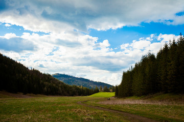 Beautiful Tatry mountains valley landscape