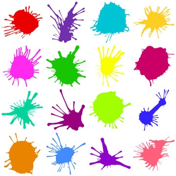Set of Colorful Splashes