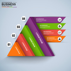 Abstract 3D digital business Infographic