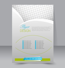 Flyer template. Business brochure. Editable A4 poster