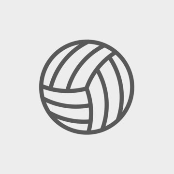 Volleyball ball thin line icon