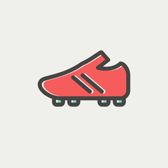 Soccer Shoes thin line icon