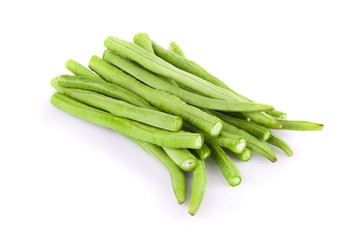 Yardlong bean isolated on the white background