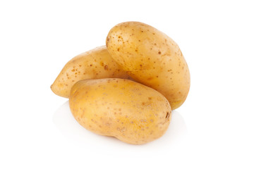 potato on white background
