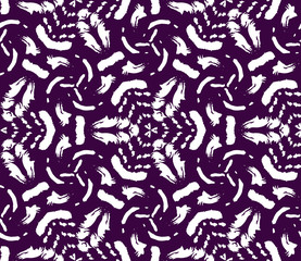 Hand drawn painted seamless pattern.