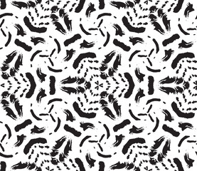 Hand drawn painted seamless pattern.