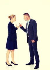 Professional conversation between businesspeople