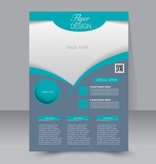 Flyer template. Business brochure. Editable A4 poster