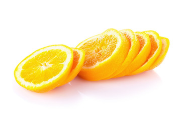 Fototapeta na wymiar Orange on a white background