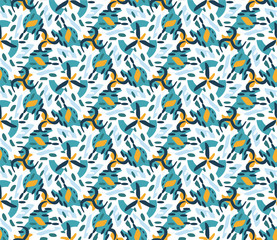 Retro geometric hexagon seamless pattern