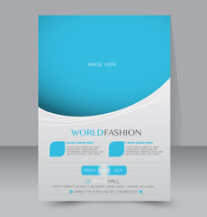 Flyer template. Business brochure. Editable A4 poster