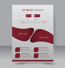 Flyer template. Business brochure. Editable A4 poster