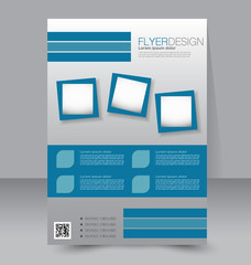 Flyer template. Business brochure. Editable A4 poster