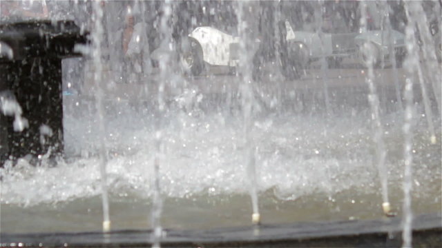 drops of water from the fountain