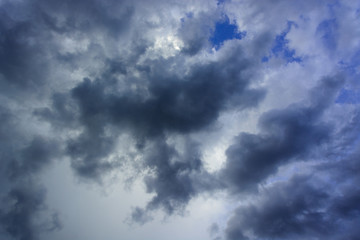 Naklejka na ściany i meble Overcast sky with dark clouds