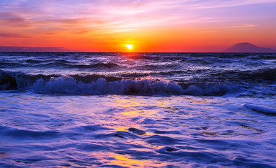 Naklejka premium Sea sunset